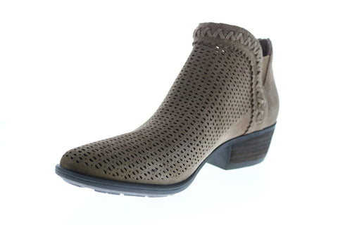 Earth Inc. Peak Perry Suede Womens Brown Suede Zipper Ankle & Booties Boots