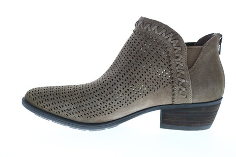 Earth Inc. Peak Perry Suede Womens Brown Suede Zipper Ankle & Booties Boots
