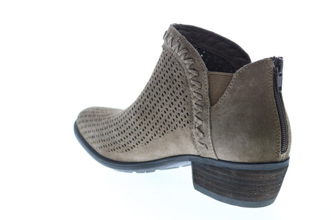 Earth Inc. Peak Perry Suede Womens Brown Suede Zipper Ankle & Booties Boots