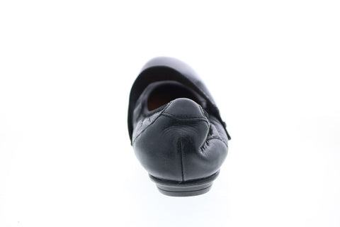 Earth Inc. Pilot Mj Womens Black Leather Strap Mary Jane Flats Shoes