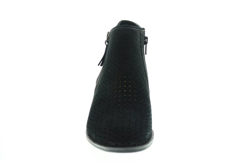 Earth Inc. Pineberry Soft Buck Womens Black Nubuck Ankle & Booties Boots