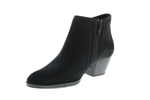 Earth Inc. Pineberry Soft Buck Womens Black Nubuck Ankle & Booties Boots