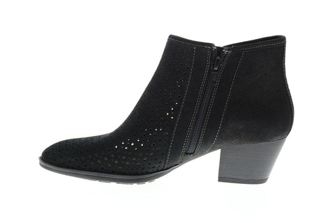 Earth Inc. Pineberry Soft Buck Womens Black Nubuck Ankle & Booties Boots