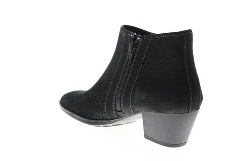 Earth Inc. Pineberry Soft Buck Womens Black Nubuck Ankle & Booties Boots