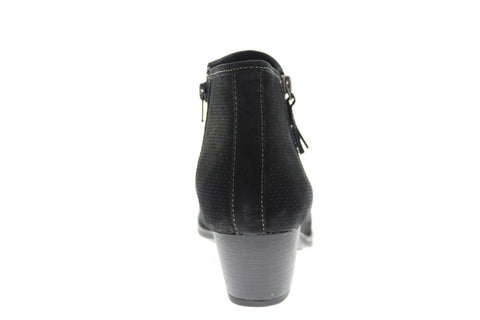 Earth Inc. Pineberry Soft Buck Womens Black Nubuck Ankle & Booties Boots