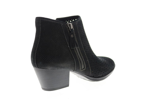 Earth Inc. Pineberry Soft Buck Womens Black Nubuck Ankle & Booties Boots