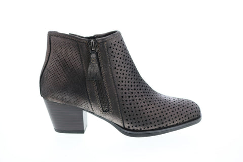 Earth Inc. Pineberry 2 Metallic Womens Gray Leather Ankle & Booties Boots