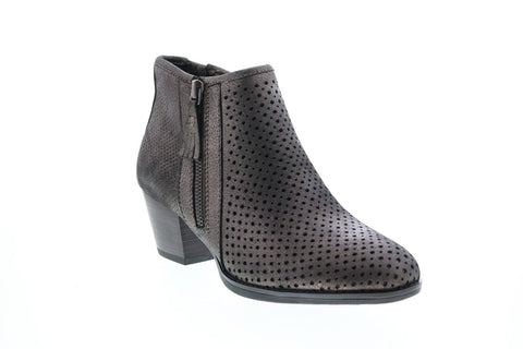 Earth Inc. Pineberry 2 Metallic Womens Gray Leather Ankle & Booties Boots