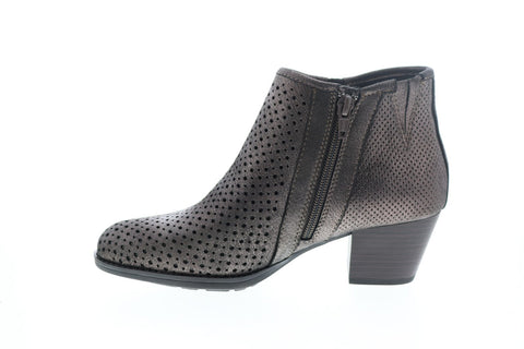 Earth Inc. Pineberry 2 Metallic Womens Gray Leather Ankle & Booties Boots