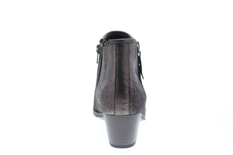 Earth Inc. Pineberry 2 Metallic Womens Gray Leather Ankle & Booties Boots