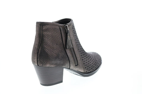 Earth Inc. Pineberry 2 Metallic Womens Gray Leather Ankle & Booties Boots