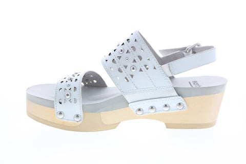 Earth Inc. Pine Toba Soft Calf Womens White Leather Slingback Sandals Shoes