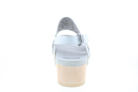 Earth Inc. Pine Toba Soft Calf Womens White Leather Slingback Sandals Shoes
