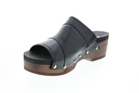 Earth Inc. Pine Tiga Soft Calf Womens Black Leather Strap Sandals Shoes