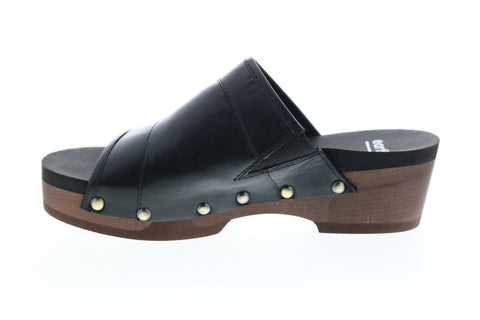 Earth Inc. Pine Tiga Soft Calf Womens Black Leather Strap Sandals Shoes