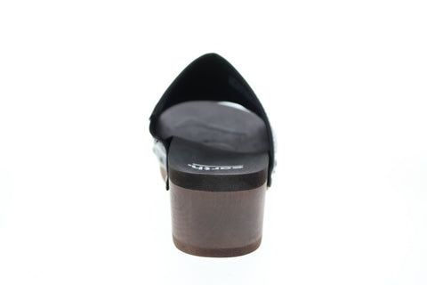 Earth Inc. Pine Tiga Soft Calf Womens Black Leather Strap Sandals Shoes