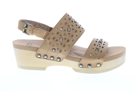 Earth Inc. Pine Toba Soft Calf Womens Brown Leather Slingback Sandals Shoes