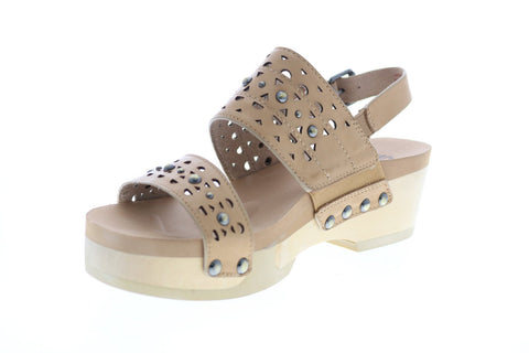Earth Inc. Pine Toba Soft Calf Womens Brown Leather Slingback Sandals Shoes