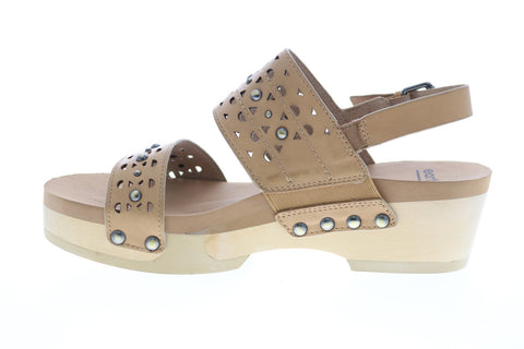 Earth Inc. Pine Toba Soft Calf Womens Brown Leather Slingback Sandals Shoes