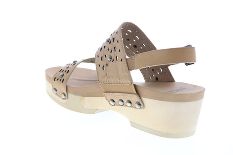 Earth Inc. Pine Toba Soft Calf Womens Brown Leather Slingback Sandals Shoes