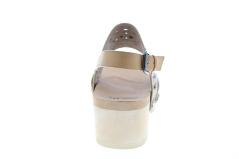Earth Inc. Pine Toba Soft Calf Womens Brown Leather Slingback Sandals Shoes