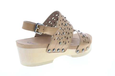Earth Inc. Pine Toba Soft Calf Womens Brown Leather Slingback Sandals Shoes