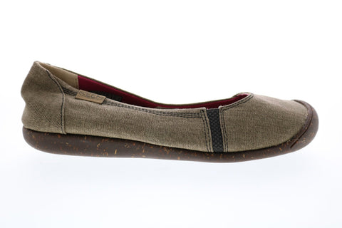 Keen Sienna Skimmer SMP 1014298 Womens Brown Canvas Slip On Ballet Flats Shoes