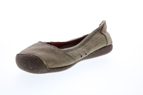 Keen Sienna Skimmer SMP 1014298 Womens Brown Canvas Slip On Ballet Flats Shoes