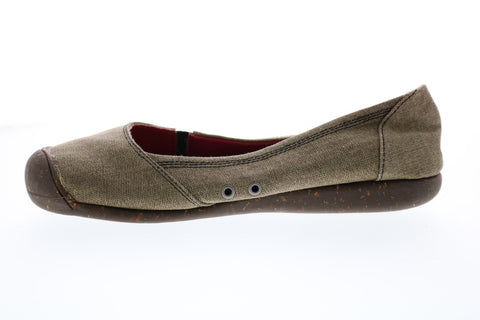 Keen Sienna Skimmer SMP 1014298 Womens Brown Canvas Slip On Ballet Flats Shoes