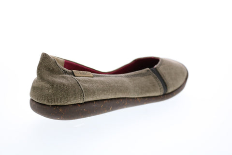 Keen Sienna Skimmer SMP 1014298 Womens Brown Canvas Slip On Ballet Flats Shoes