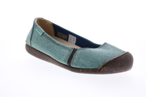 Keen Sienna Skimmer SMP 1014299 Womens Green Canvas Slip On Ballet Flats Shoes