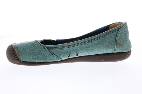 Keen Sienna Skimmer SMP 1014299 Womens Green Canvas Slip On Ballet Flats Shoes