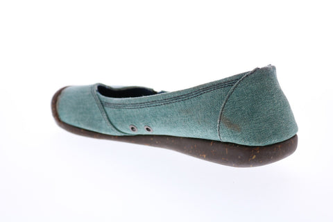 Keen Sienna Skimmer SMP 1014299 Womens Green Canvas Slip On Ballet Flats Shoes