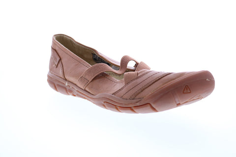Keen Rivington II 1014737 Womens Brown Leather Slip On Ballet Flats Shoes