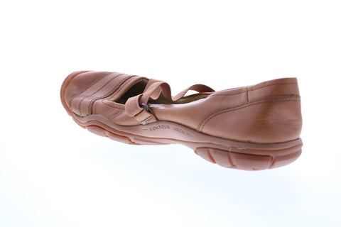 Keen Rivington II 1014737 Womens Brown Leather Slip On Ballet Flats Shoes