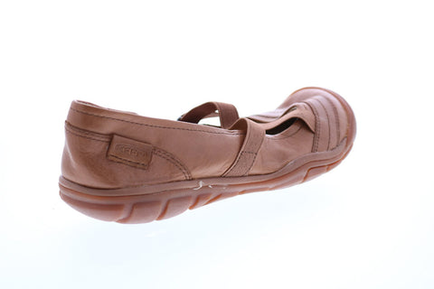 Keen Rivington II 1014737 Womens Brown Leather Slip On Ballet Flats Shoes