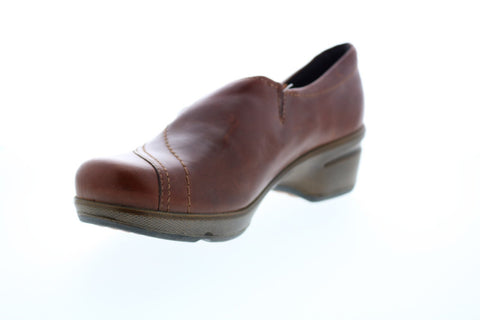 Keen Mora Button 1015038 Womens Brown Leather Slip On Loafer Flats Shoes