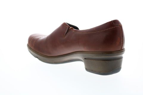 Keen Mora Button 1015038 Womens Brown Leather Slip On Loafer Flats Shoes