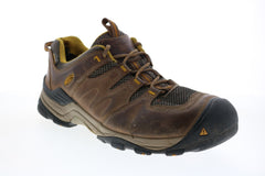 Keen Gypsum II 1016675 Mens Brown Leather Lace Up Athletic Hiking Shoes