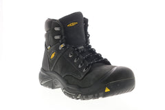 Keen Mt Vernon 6" 1016778 Mens Black Leather Lace Up Work Boots