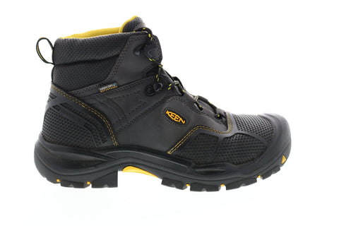 Keen Logandale 1017828 Mens Black Leather Lace Up Work Boots Shoes