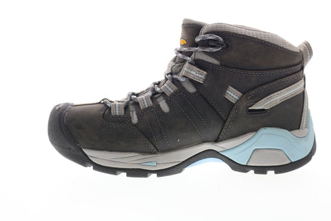 Keen Detroit XT 1020041 Womens Gray Wide Leather Lace Up Hiking Boots Shoes