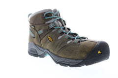 Keen Detroit XT 1020090 Womens Green Leather Lace Up Work Boots
