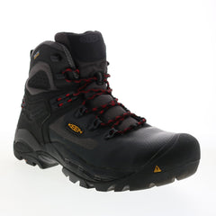 Keen ST. Paul 1021351 Mens Black Extra Wide 2E Leather Lace Up Work Boots
