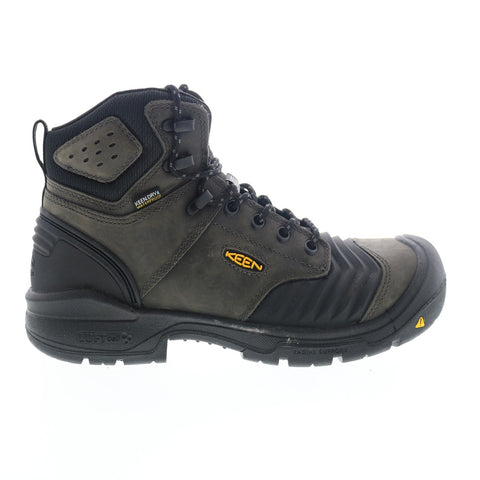 Keen Portland 6 1023387 Mens Green Leather Lace Up Work Boots Shoes