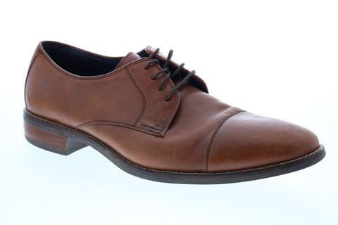 Cole Haan Lenox Hill Mens Brown Leather Oxfords & Lace Ups Cap Toe Shoes