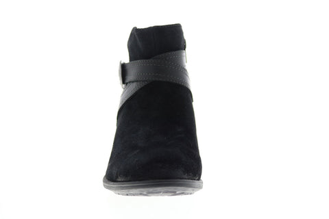 Earth Inc. Peak Porter Suede Womens Black Suede Zipper Ankle & Booties Boots