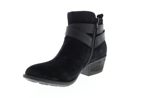 Earth Inc. Peak Porter Suede Womens Black Suede Zipper Ankle & Booties Boots