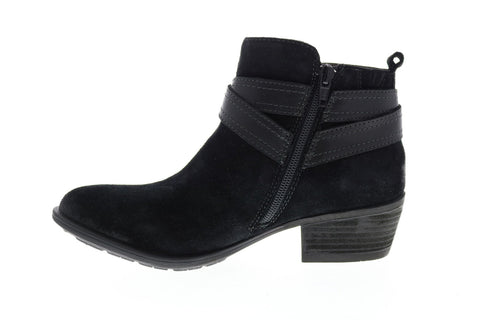 Earth Inc. Peak Porter Suede Womens Black Suede Zipper Ankle & Booties Boots