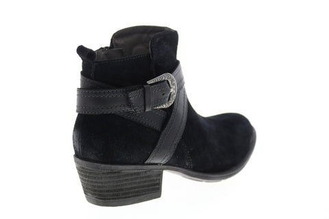 Earth Inc. Peak Porter Suede Womens Black Suede Zipper Ankle & Booties Boots